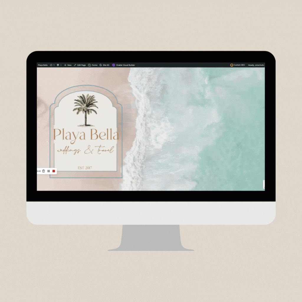 Playa Bella Weddings and Travel Scrolling Website